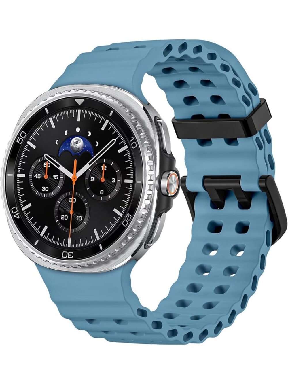 Unisex Sky Blue Analog Quartz Breathable Marine Replacement Samsung Galaxy Watch